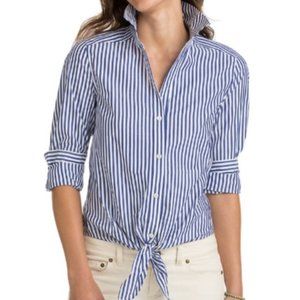 Vineyard Vines Stripe Tie Blouse